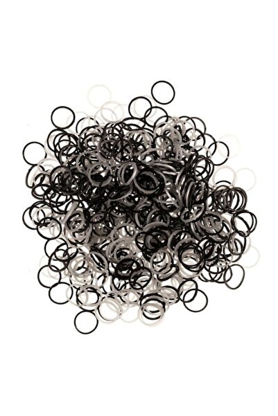 ANTBRO Set de 500 de elastice de păr Antbro® pentru împletituri, negru/gri