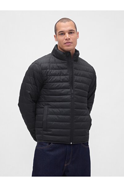 GAP Erkek Siyah 100% Geri Dönüştürülmüş Relaxed ColdControl Şişme Mont