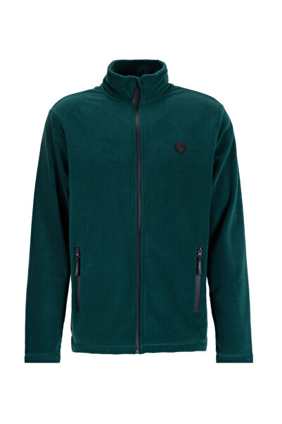 Discovery Expedition D5WM-SWT3301 Koyu Yeşil Dik Yaka Basic Düz Erkek Polar S...