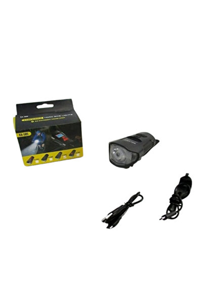 Other بوق وضوء دراجة قابلان لإعادة الشحن 2 في 1 - أسود، موديل XA-565، رقم الصنف PT1251