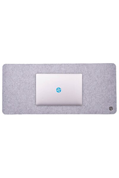 PadForce Mousepad minimalist din lână sintetică pentru birou, gaming, birou, antiderapant - alb, 90x40cm