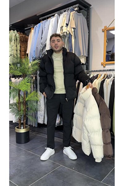 MODA SİYAH FİTİLLİ KADİFE MONT