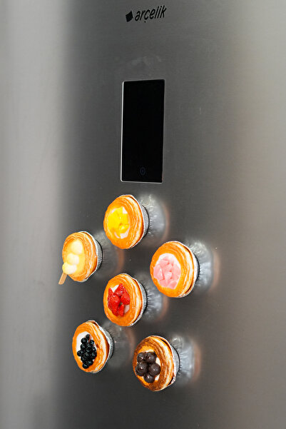 Bonila Handmade Yumuşak Tatlı Dekor: Cupcake 6'lı Magnet ve Masa Aksesuarı