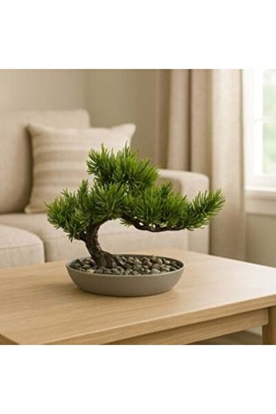OEMN Ghiveci decorativ cu plantă bonsai artificială 24 x 14 x 20 cm