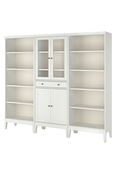 hobiurun Kapaklı kitaplık, beyaz, 244x39x211 cm