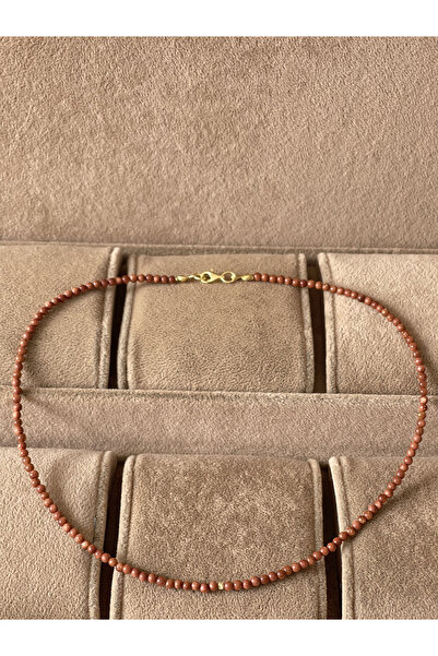 Rupen Kraft 14 Ayar Altın Dorika Detaylı Parlak Yıldız Taşlı Altın Kolye Doğa...