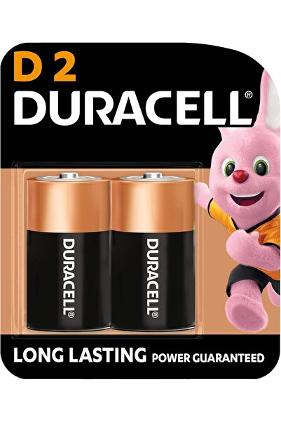 Duracell بطاريات من النوع D، عبوة من قطعتين