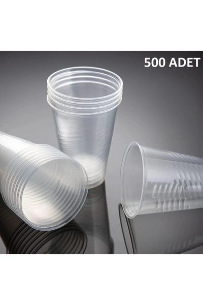 Dispoza Pet Bardak 500 Adet 180 CC Plastik – Otomat Uyumlu Şeffaf Bardak