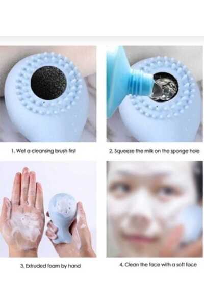 SEVRU Yüz Yıkama Sevimli Küçük Balina Silikon Fırça Cilt Temizleme Hazneli