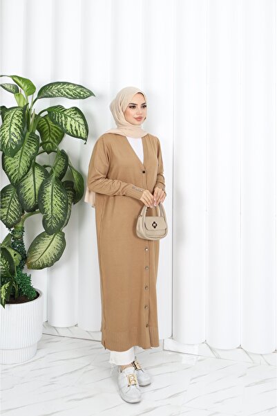 NİSUM MODA Uzun Merserize Hırka