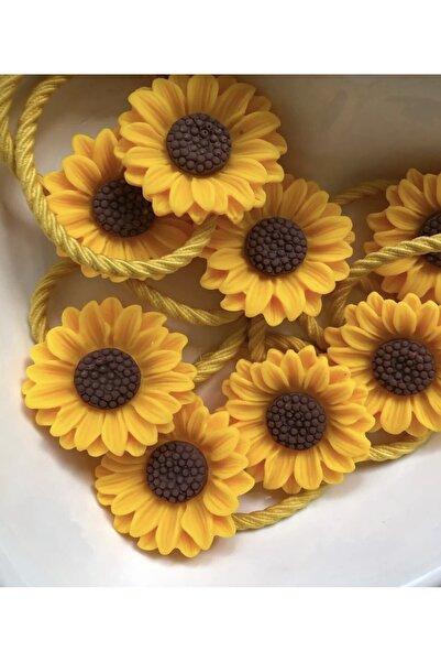 Store 6 Pieces Sunflower Rubber Buckle