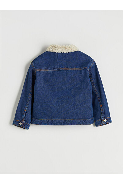 LC Waikiki Kürk Yaka Erkek Çocuk Jean Ceket