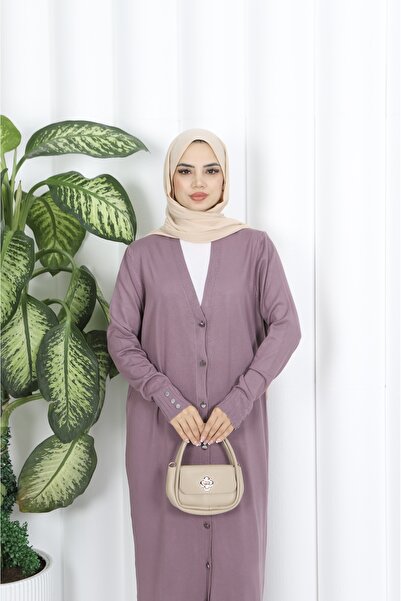 NİSUM MODA Long Mercerized Cardigan