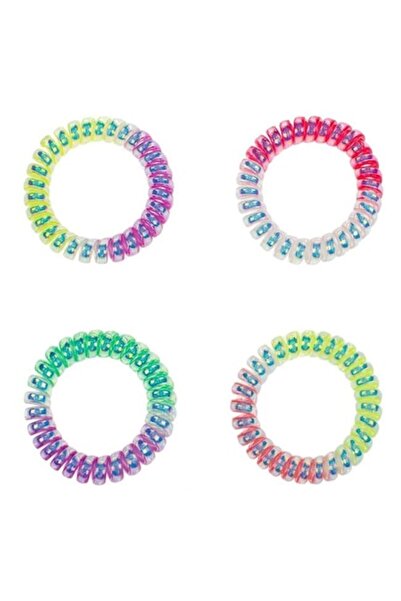 ANTBRO Set 4 elastice par pentru copii Antbro® spiralate bicolore cu nuante i...