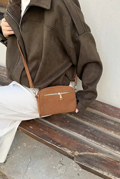 LEONAS Double Compartment Suede Crossbody Bag Pippa St0028