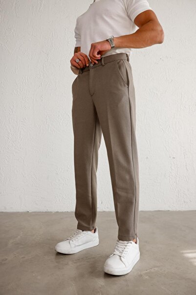 BRACCAS Men's Relaxed Fit Mink Trousers