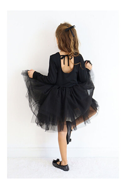 LC Waikiki Siyah Tütü Etekli Kız Çocuk Balerin Elbise - Miranda