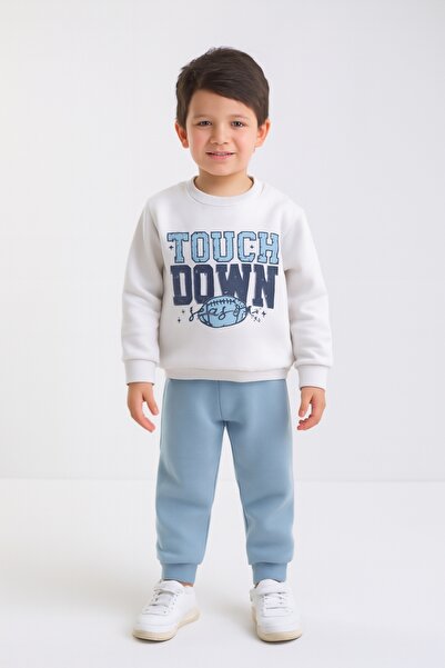 mb kids Set de trening pentru băieți Touch Down Print, cu fleece în interior,...
