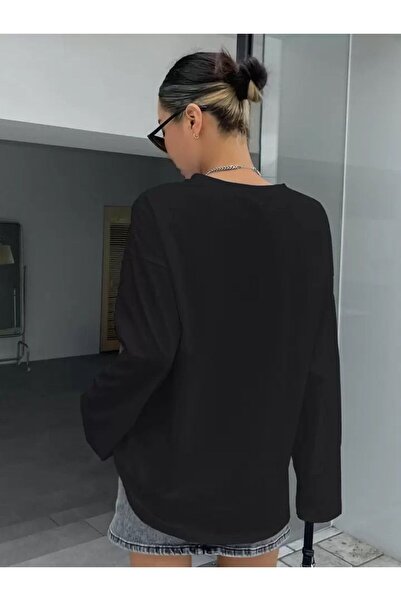 Machetta Women's Ribbon Printed Long Sleeve T-Shirt