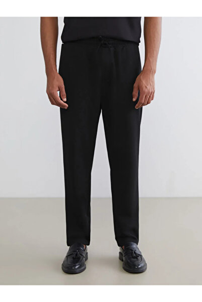 LC Waikiki Ανδρικό παντελόνι XSIDE μαύρο ελαστικό στη μέση από γαμπαρντίνα