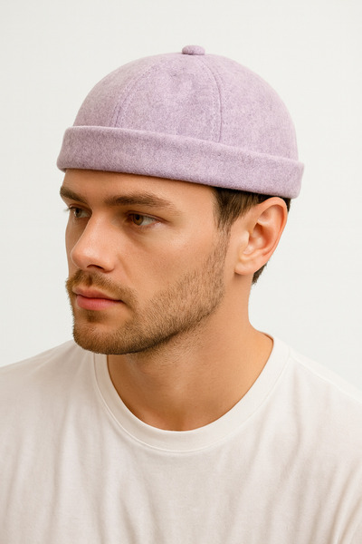 ZERAMİNE قبعة صياد من الصوف للجنسين - موديل دوكر عتيق - مبطنة - مزودة بشريط فيلكرو