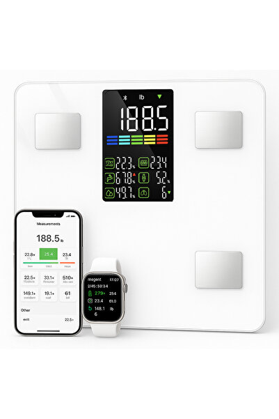 TnsAround Smart Electronic Scale, Body, Bluetooth Connection, Maximum Weight 227 kg