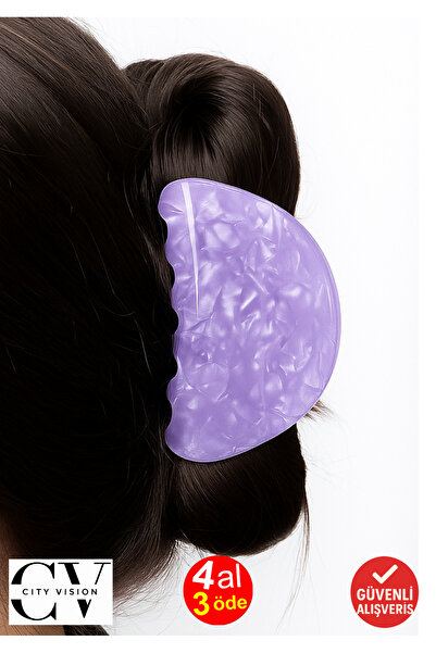 cityvision Фіолетова блискуча мушля Модель Ацетат Затискач для волосся 7 см –...