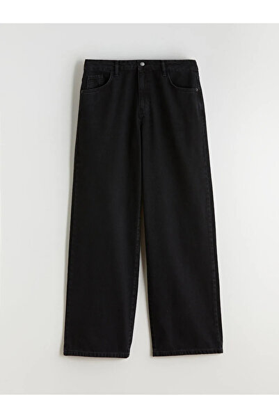 LC Waikiki LCW Jeans Siyah Baggy Fit Kadın Jean Pantolon