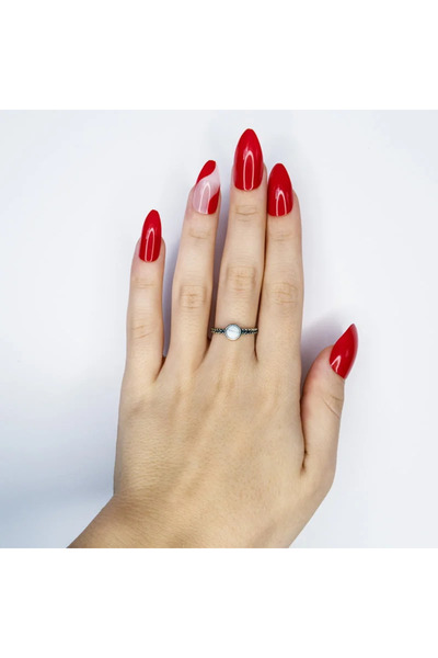 Silver berry S925 Marble Ring decorated with Howlite