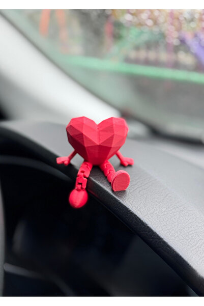 craftopya Araç İçi Sevimli Kalp Torpido Süsü - Flexi Kalp