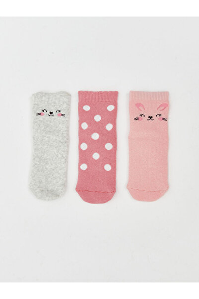 LC Waikiki Create Your Style from Uzg Store |   Patterned Baby Girl Socks 3-Piece Set