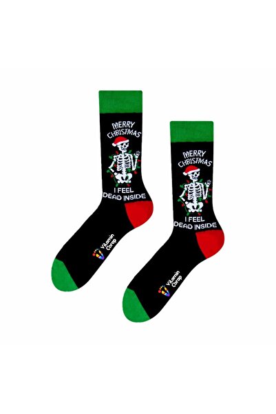 Limmon Store Christmas Skeleton Color Socks