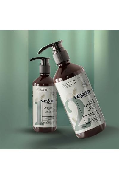 vitals hair treatment مجموعة علاج البيوتين المعقدة شامبو التنظيف، علاج البيوتين