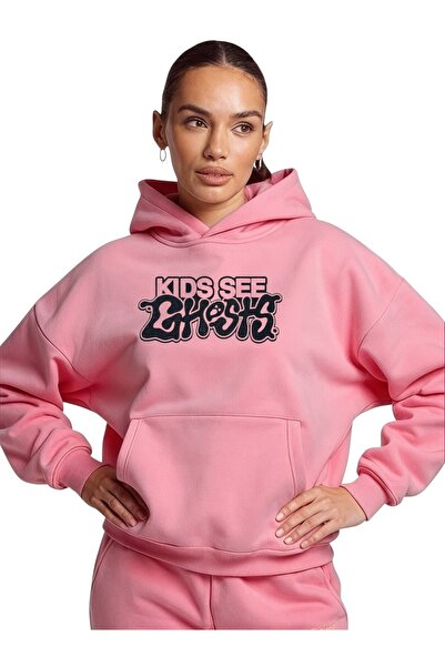 ArtYus Φούτερ Unisex Ghosts Colorful Special με τύπωμα Cotton oversized με κο...