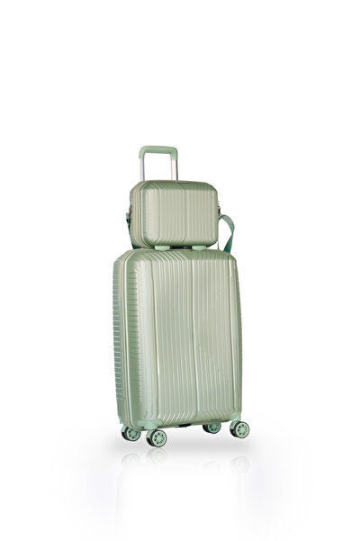 GROUND Sirius Orta Boy Valiz + Makyaj Çantası Mint Yeşili - 10728