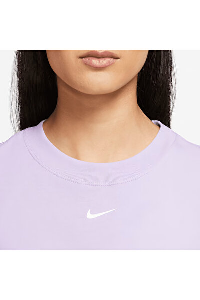 Nike Sportswear Essentials Γυναικείο μωβ μπλουζάκι - φαρδύ και μακρύ κομμένο 100% βαμβάκι -FD4149-511