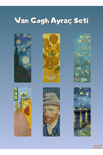OssiGift Bookmark, Van Gogh Bookmark Set, Set of 6 Bookmarks, Size 5.25X14.85...