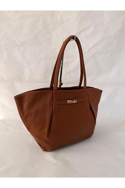 melecco Large Women's Shoulder Bag Stylish Large Volume Daily Work Bag Leather Look Buckle Bag