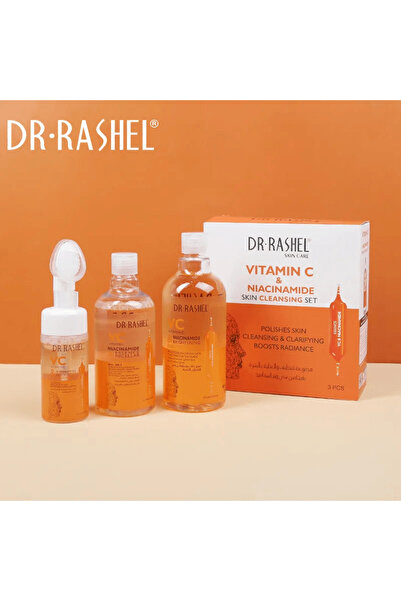 DR.RASHEL مجموعة تنظيف وتفتيح البشرة بالڤيتامين نياسيناميد