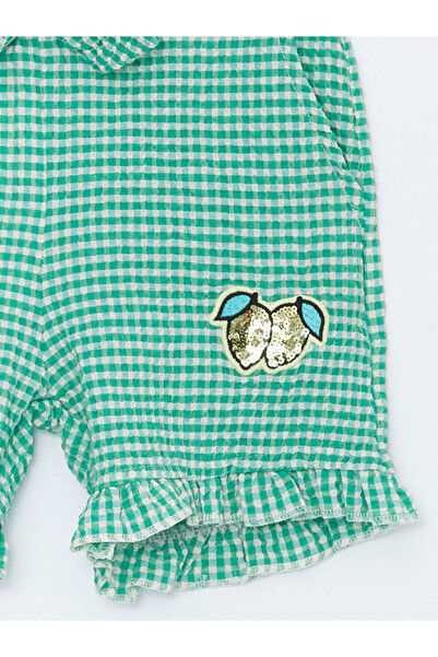 LC Waikiki Elastic Waist Printed Girl's Shorts