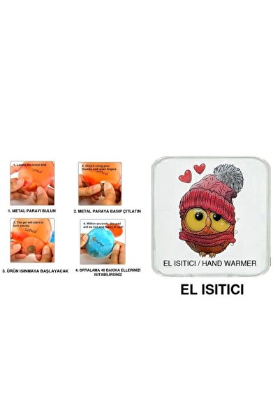 Empressco Küçük el ısıtıcı, sıcak su torbası, PVC, baykuş tasarımı, pratik ve...