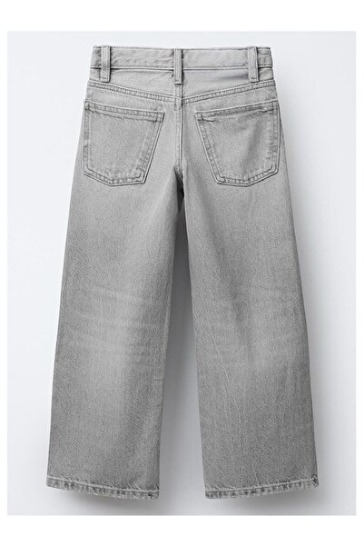LC Waikiki Kız Çocuk Gri Renk Straight Wide Jean Pantolon