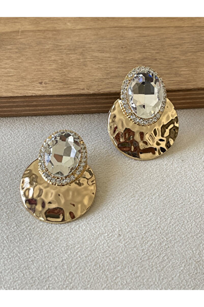 Rupen Kraft أقراط سهرة كبيرة الحجم بتصميم خاص مرصعة بالأحجار الكريمة أقراط مص...