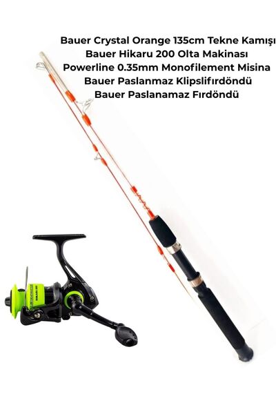 BAUER Hikaru 200-Crystal Orange 135cm Tekne Olta Seti