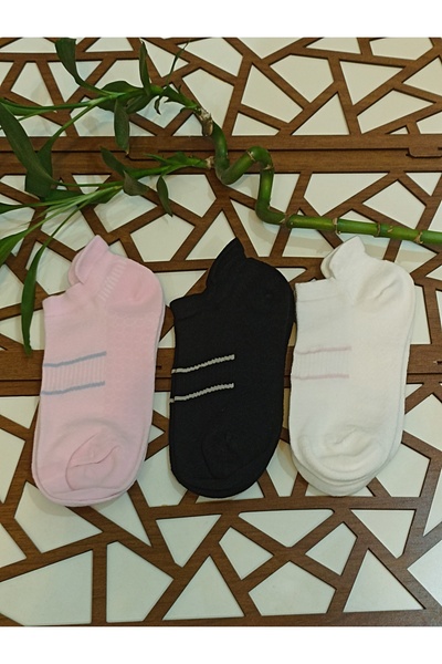 Rocks For Bamboo Patterned Seamless Premium Women's 3-Piece Booties Socks
