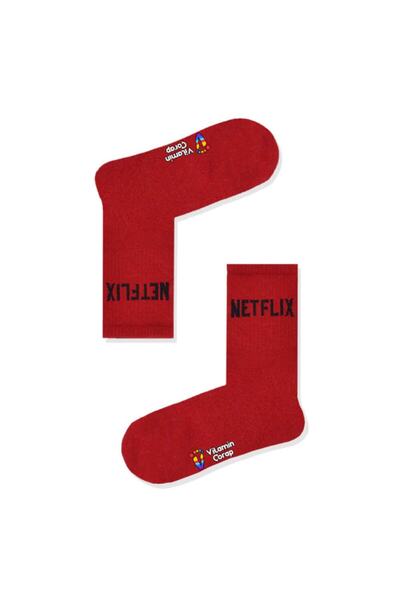 Limmon Store Netflix Red Athletic Socks
