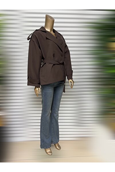 SEMİZ GİYİM Bol Kesim Kemerli Trençkot