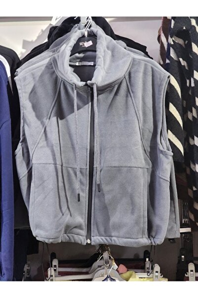 Melanj beli ayarlanabilir polar yelek