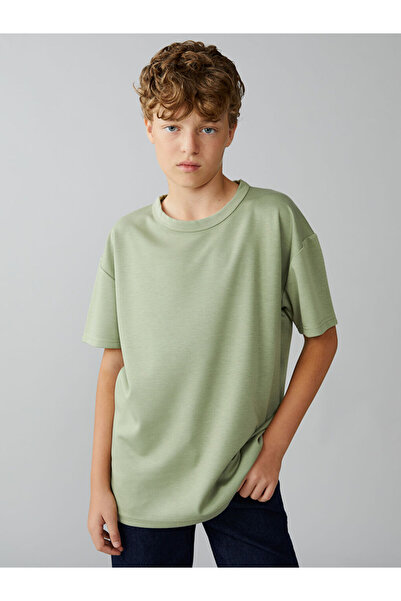 LC Waikiki Lcw Kids Khaki Crew Neck Boys T-Shirt