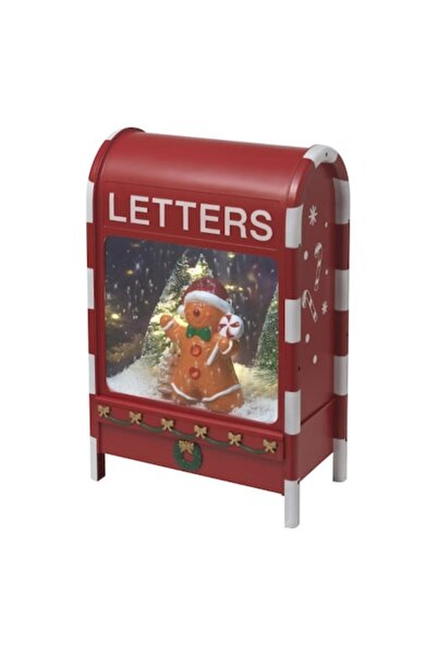 OEM Musical Santa Claus Mailbox Decoration with LED, 3 AA Batteries, 23 x 14.5 x 37 cm